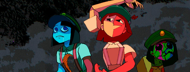 A transparent image of ENA yelling into a megaphone.